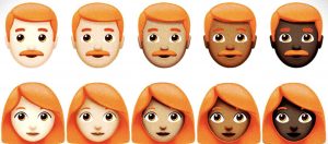 red head emojis